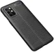 OnePlus 8T Litchi Hoesje TPU met Leren Textuur Zwart afbeelding 2