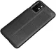 OnePlus 8T Litchi Hoesje TPU met Leren Textuur Zwart afbeelding 3