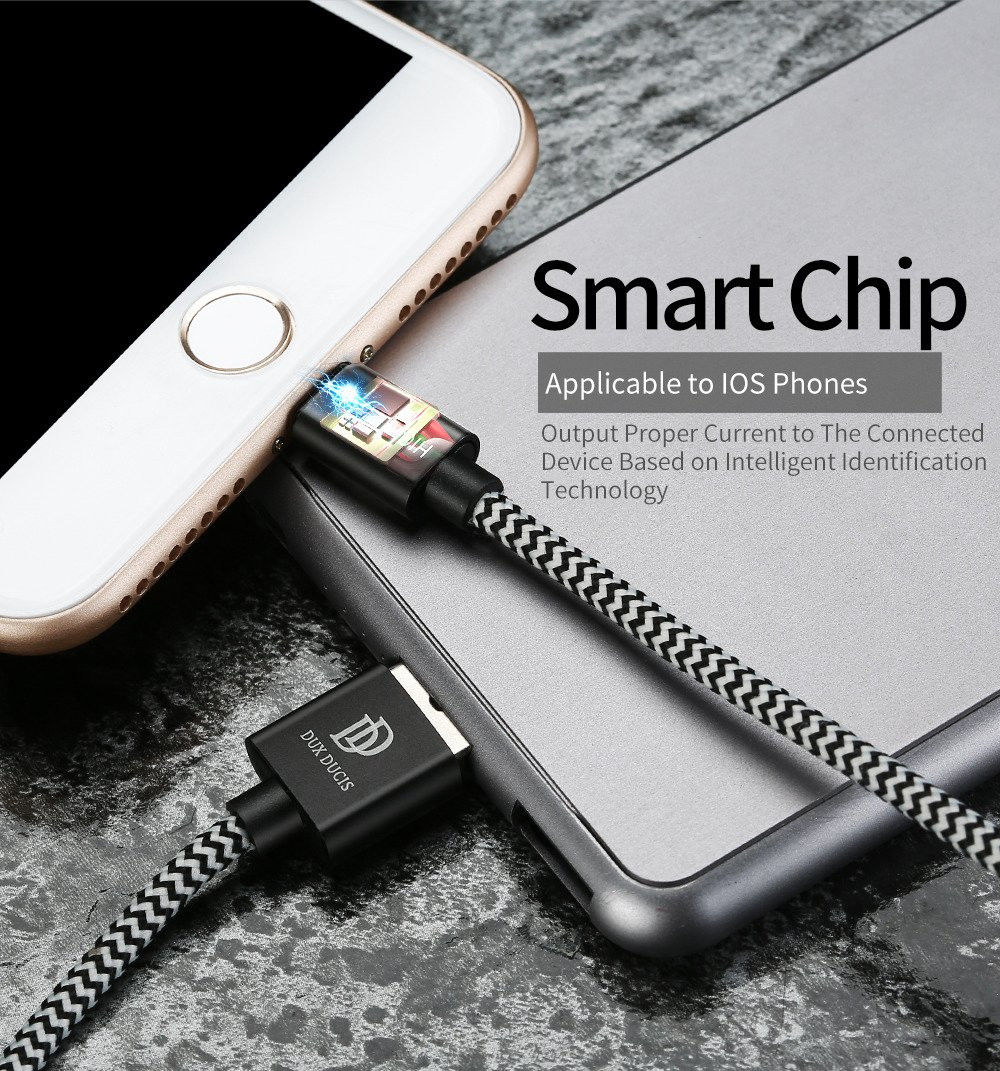 Dux Ducis Fast Charging 2.1A Apple Lightning Oplaad Kabel 3 Meter afbeelding 6