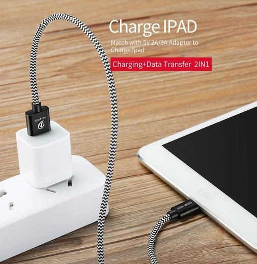 Dux Ducis Fast Charging 2.1A Lightning Oplaad Kabel 2 Meter afbeelding 9