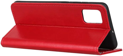 Motorola Moto G9 Plus Crazy Horse Portemonnee Stand Hoesje Rood afbeelding 4