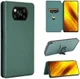 Xiaomi Poco X3 / X3 Pro Hoesje Carbon Fiber Book Case Groen afbeelding 4