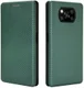Xiaomi Poco X3 / X3 Pro Hoesje Carbon Fiber Book Case Groen afbeelding 5