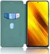 Xiaomi Poco X3 / X3 Pro Hoesje Carbon Fiber Book Case Groen afbeelding 1