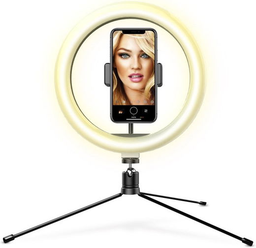 4smarts LoomiPod Mini Tripod statief voor smartphones met LED ringlamp afbeelding 1