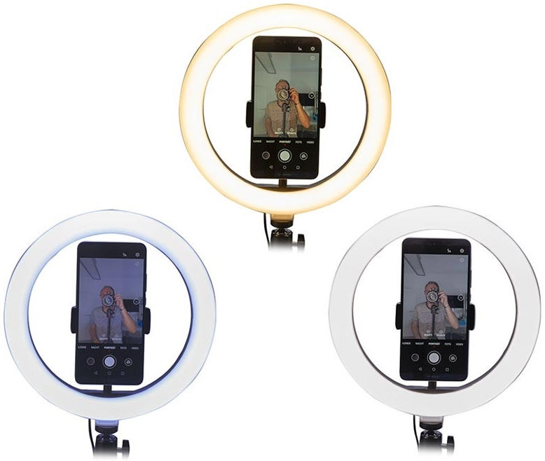 4smarts LoomiPod Mini Tripod statief voor smartphones met LED ringlamp afbeelding 4