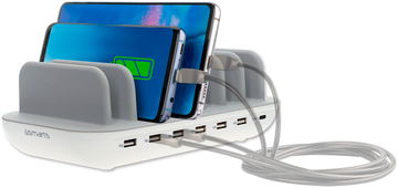 4smarts Universeel 60W Docking Oplaad Station 7 Poorts USB + USB-C Wit