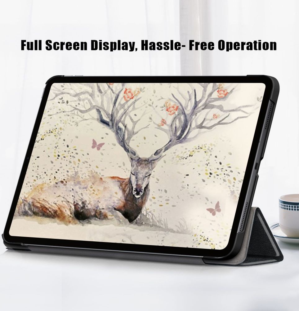 iPad Air 2020 / 2022 Hoesje Tri-Fold Book Case Zwart afbeelding 8