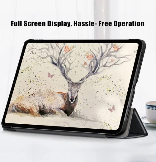 iPad Air 2020 / 2022 Hoesje Tri-Fold Book Case Zwart afbeelding 8