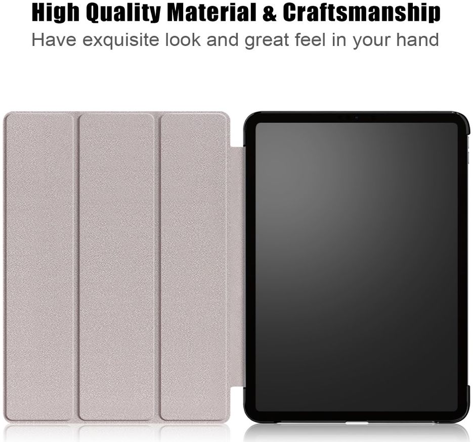iPad Air 2020 / 2022 Hoesje Tri-Fold Book Case Zwart afbeelding 9
