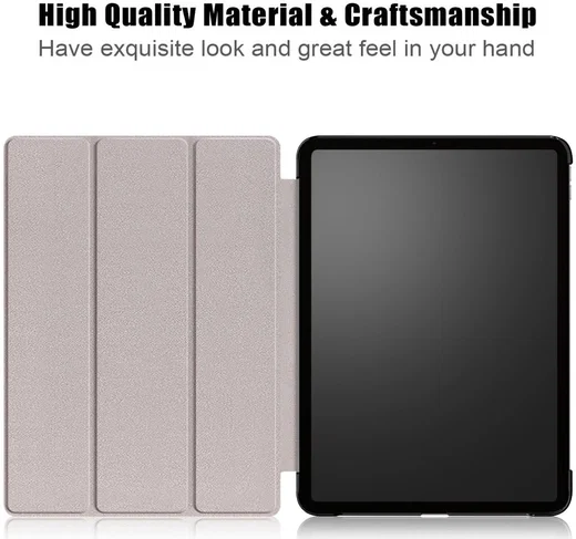iPad Air 2020 / 2022 Hoesje Tri-Fold Book Case Zwart afbeelding 9