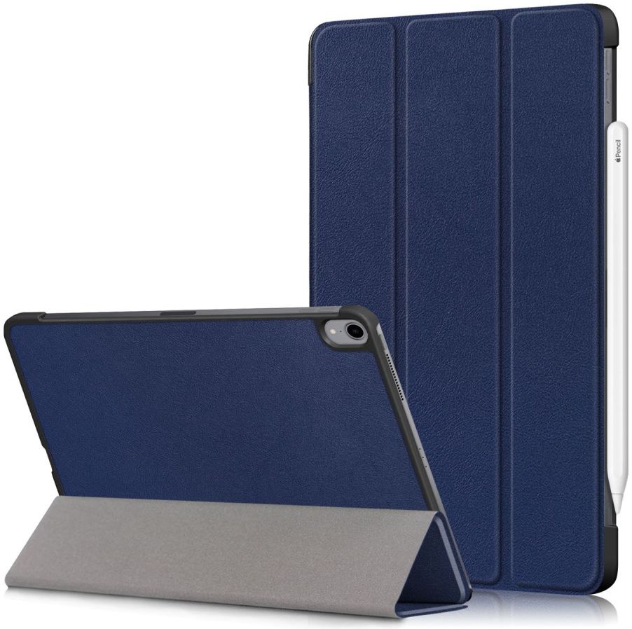 iPad Air 2020 / 2022 Hoesje Tri-Fold Book Case Blauw afbeelding 1