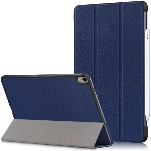 iPad Air 2020 / 2022 Hoesje Tri-Fold Book Case Blauw afbeelding 1