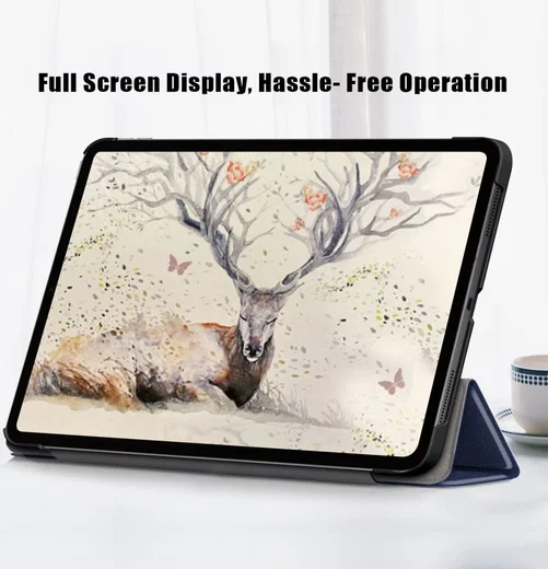 iPad Air 2020 / 2022 Hoesje Tri-Fold Book Case Blauw afbeelding 8