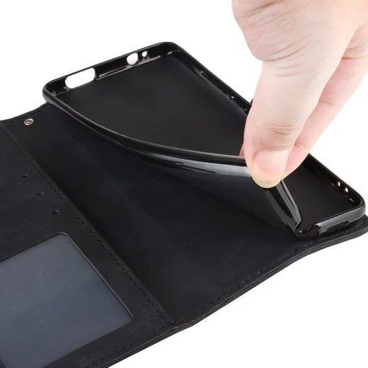 Oppo Reno 4 Z Hoesje Book Case met Kaarthouder Zwart afbeelding 10