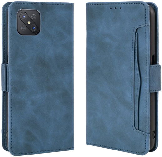 Oppo Reno 4 Z 5G Portemonnee Hoes Met Kaarthouder Blauw afbeelding 7