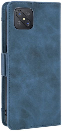Oppo Reno 4 Z 5G Portemonnee Hoes Met Kaarthouder Blauw afbeelding 3