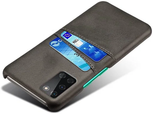 OnePlus 8T Hoesje met Kaarthouder Back Cover Zwart afbeelding 2