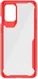 OnePlus 8T Back Cover Hoesje Hybride Shockproof Transparant Rood afbeelding 2