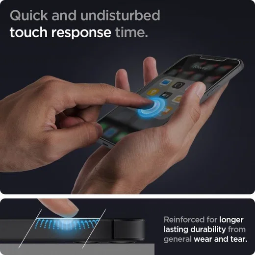 Spigen iPhone 12/12 Pro Screen Protector Anti-Bluelight Tempered Glass afbeelding 4