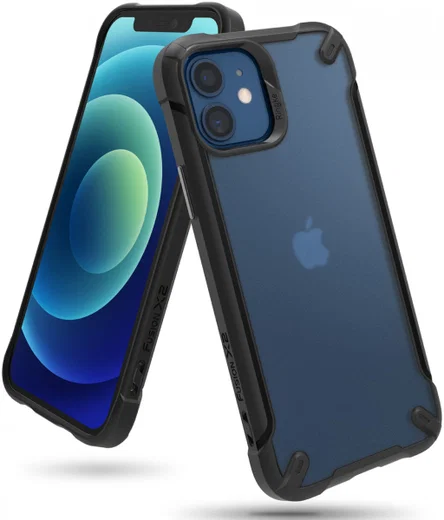 Ringke Fusion X2 Apple iPhone 12/12 Pro Hoesje Transparant Matte Zwart afbeelding 2