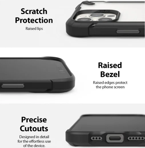 Ringke Fusion X2 Apple iPhone 12/12 Pro Hoesje Transparant Matte Zwart afbeelding 5