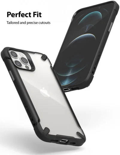 Ringke Fusion X2 Apple iPhone 12/12 Pro Hoesje Transparant Matte Zwart afbeelding 3