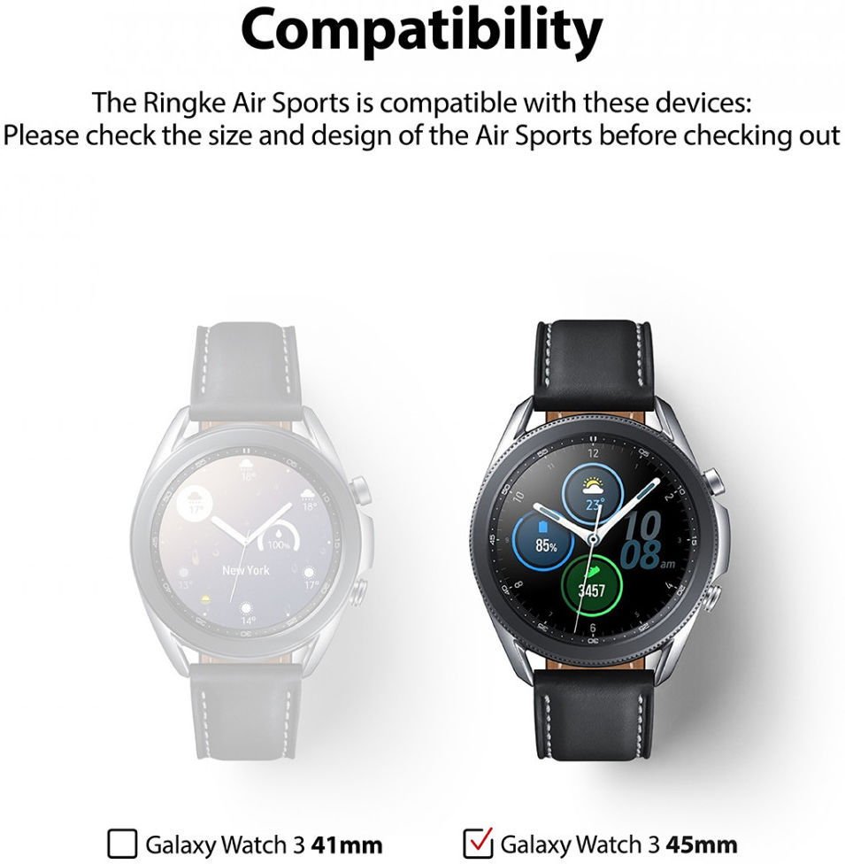 Ringke Air Sports Samsung Galaxy Watch 3 45MM Case Zwart afbeelding 11