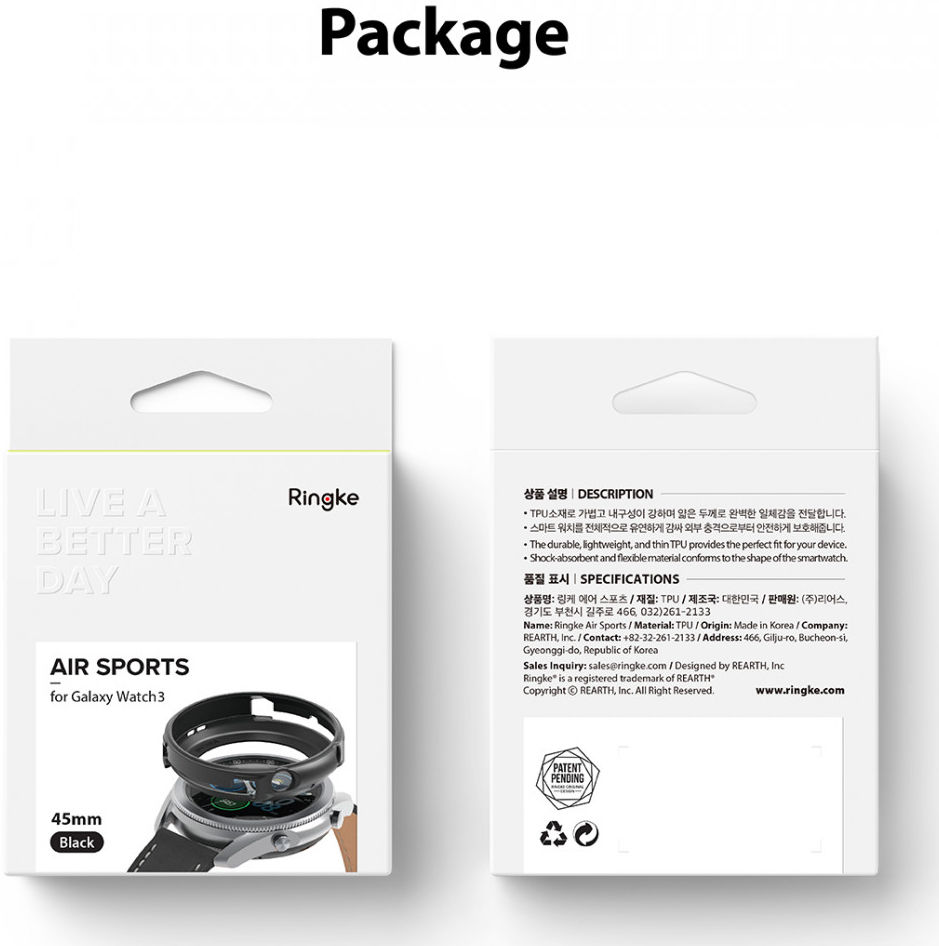Ringke Air Sports Samsung Galaxy Watch 3 45MM Case Zwart afbeelding 12