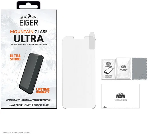 Eiger Ultra Apple iPhone 12 / 12 Pro Tempered Glass Antibacterieel afbeelding 4