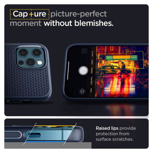 Spigen Liquid Air Apple iPhone 12 / 12 Pro Flexibel Hoesje Mat Blauw afbeelding 4