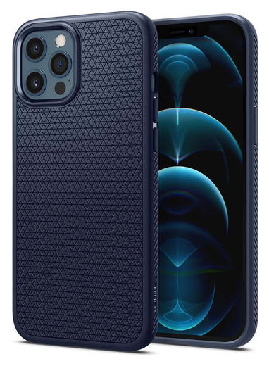 Spigen Liquid Air Apple iPhone 12 / 12 Pro Flexibel Hoesje Mat Blauw afbeelding 9