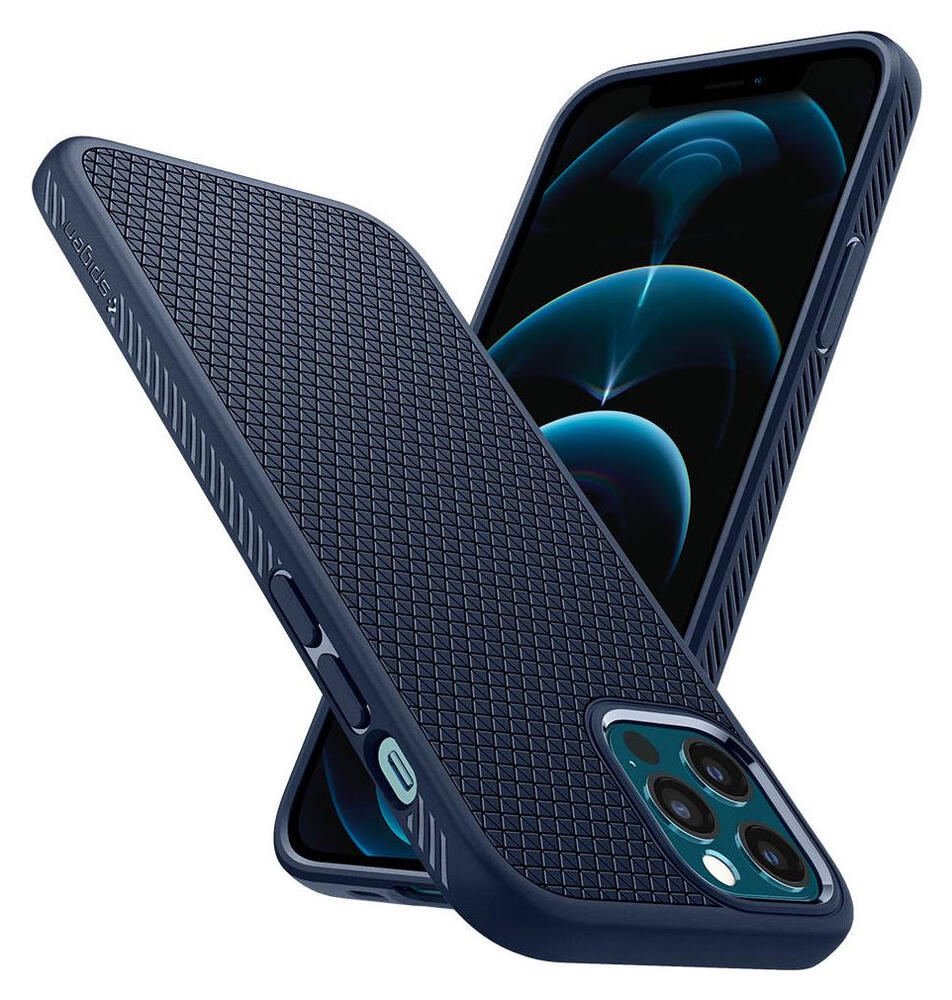 Spigen Liquid Air Apple iPhone 12 / 12 Pro Flexibel Hoesje Mat Blauw afbeelding 10