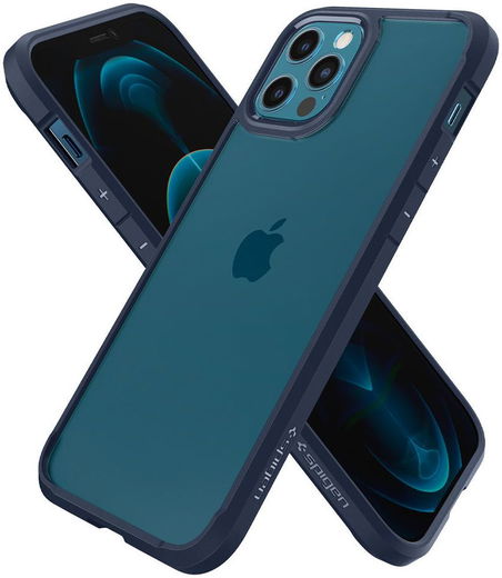 Spigen Ultra Hybrid Apple iPhone 12 / 12 Pro Hoesje Transparant/Blauw afbeelding 5