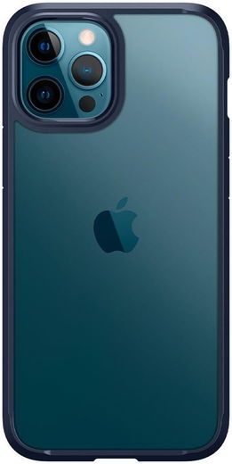 Spigen Ultra Hybrid Apple iPhone 12 / 12 Pro Hoesje Transparant/Blauw afbeelding 6