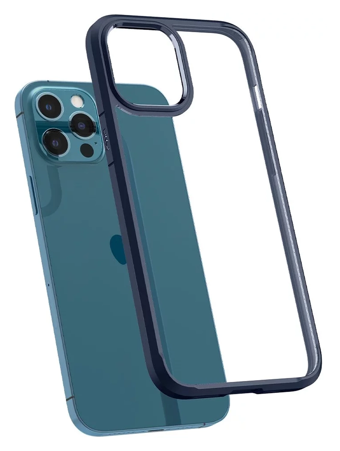 Spigen Ultra Hybrid Apple iPhone 12 / 12 Pro Hoesje Transparant/Blauw afbeelding 7