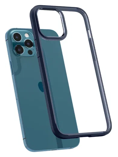 Spigen Ultra Hybrid Apple iPhone 12 / 12 Pro Hoesje Transparant/Blauw afbeelding 7