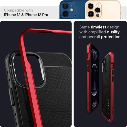 Spigen Neo Hybrid Apple iPhone 12 / 12 Pro Hoesje Rood afbeelding 4