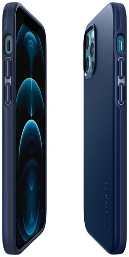 Spigen Thin Fit Apple iPhone 12 / 12 Pro Hoesje Blauw afbeelding 3