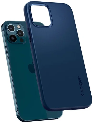 Spigen Thin Fit Apple iPhone 12 / 12 Pro Hoesje Blauw afbeelding 6