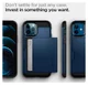Spigen Slim Armor CS Apple iPhone 12 / 12 Pro Hoesje Navy Blue afbeelding 3