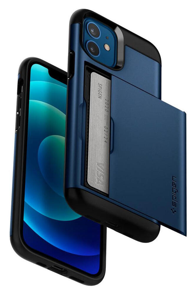 Spigen Slim Armor CS Apple iPhone 12 / 12 Pro Hoesje Navy Blue afbeelding 11