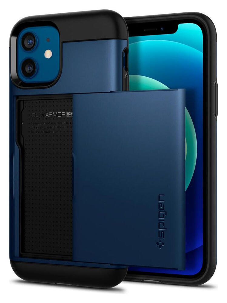 Spigen Slim Armor CS Apple iPhone 12 / 12 Pro Hoesje Navy Blue afbeelding 13