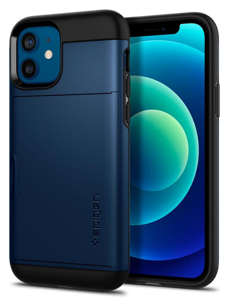 Spigen Slim Armor CS Apple iPhone 12 / 12 Pro Hoesje Navy Blue afbeelding 14