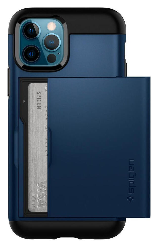 Spigen Slim Armor CS Apple iPhone 12 / 12 Pro Hoesje Navy Blue afbeelding 15