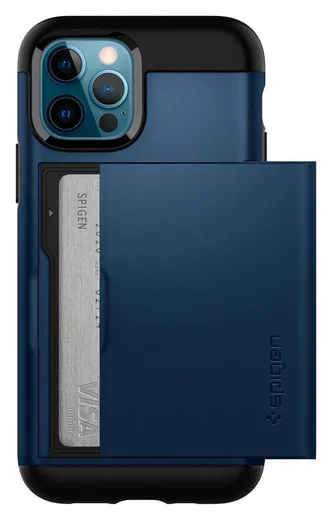 Spigen Slim Armor CS Apple iPhone 12 / 12 Pro Hoesje Navy Blue afbeelding 15