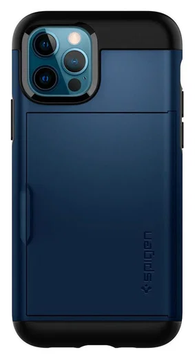 Spigen Slim Armor CS Apple iPhone 12 / 12 Pro Hoesje Navy Blue afbeelding 18