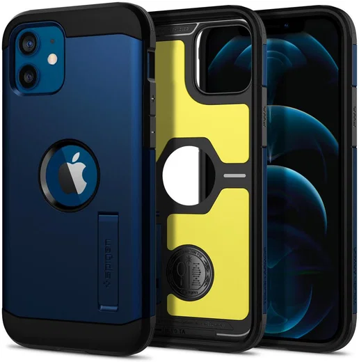 Spigen Tough Armor Apple iPhone 12 / 12 Pro Hoesje Navy Blue afbeelding 15