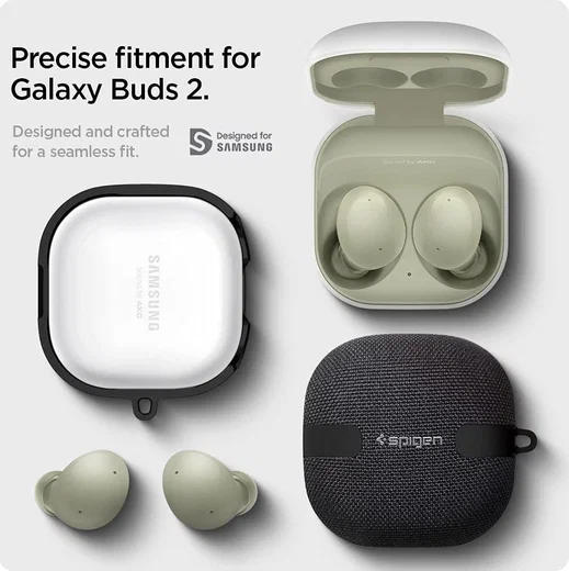 Spigen Urban Fit Samsung Galaxy Buds Live / Buds 2 / Pro Hoesje Zwart afbeelding 10