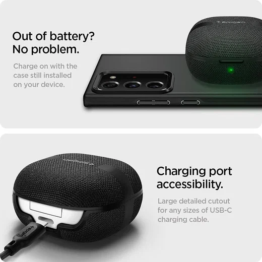 Spigen Urban Fit Samsung Galaxy Buds Live / Buds 2 / Pro Hoesje Zwart afbeelding 9